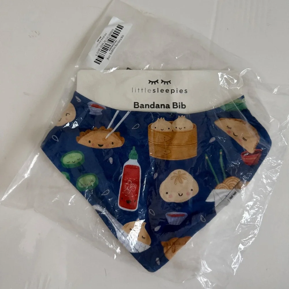 Little Sleepies Bao Buddies Bandana Bib NWT